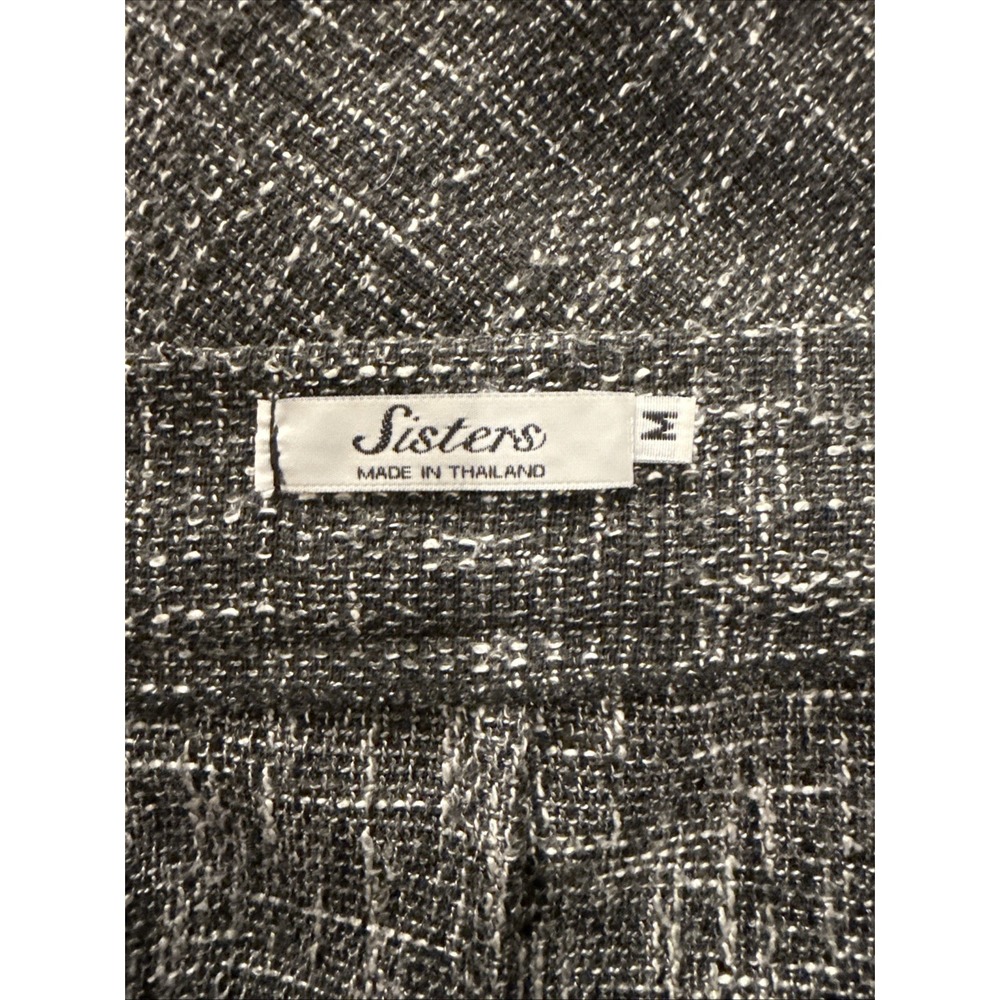 Sisters Wide Leg Blk/White Tweed Pant Girls WMNS Med School Career Street Dressy - Picture 9 of 10